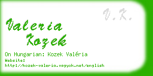 valeria kozek business card